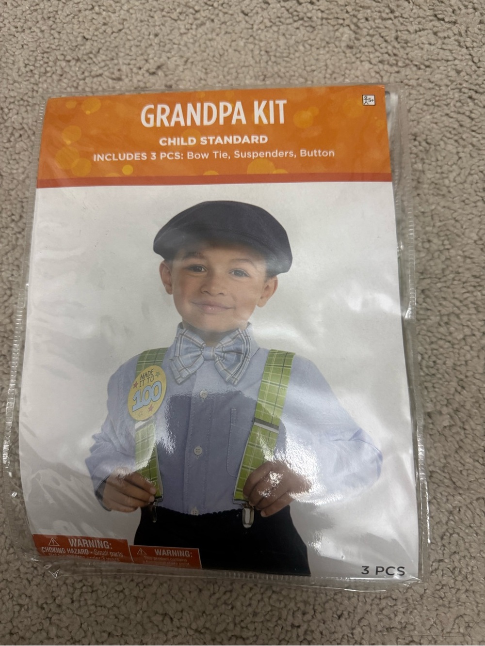 Kids Accessories Set - Green Suspenders & Blue Bow Tie